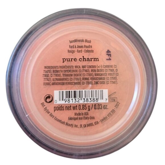 bareMinerals Loose Powder Blush PURE CHARM Full Size Sealed 9g / 0.03 OZ - Picture 1 of 3
